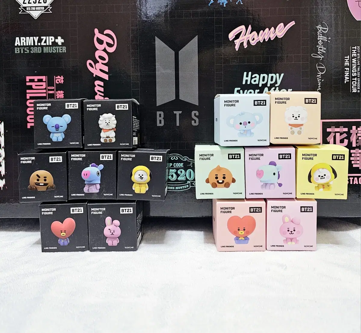 방탄 bt21 모니터 피규어 14종 일괄